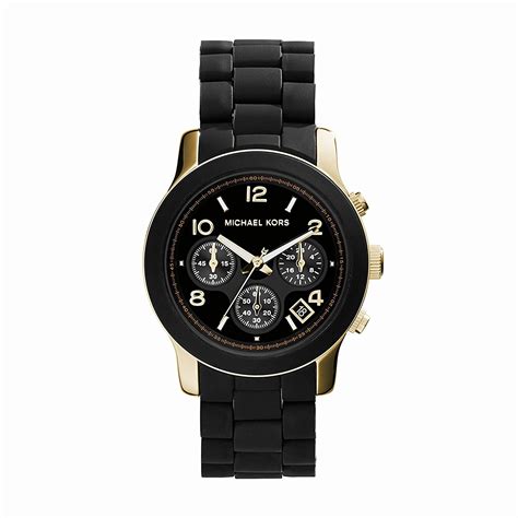 mk5191 ladies black rubber strap michael kors watch